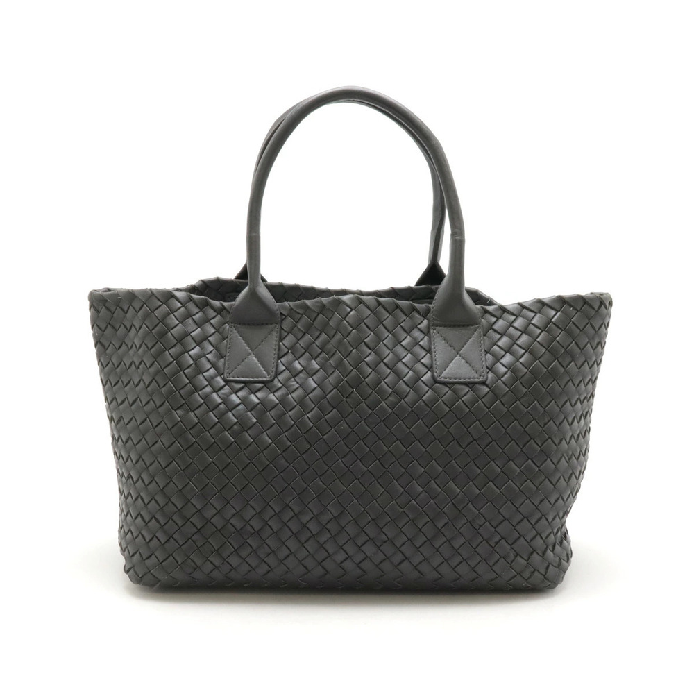 BOTTEGA VENETA Intrecciato Cabas Tote Bag Leather Gray Pouch Limited Edition of